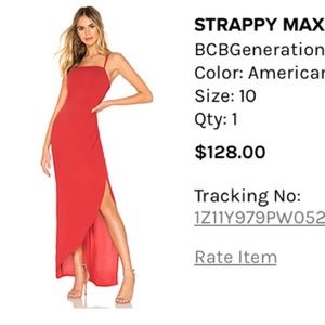 BCBG maxi dress with side slit